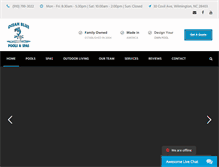 Tablet Screenshot of oceanbluepoolsandspas.com